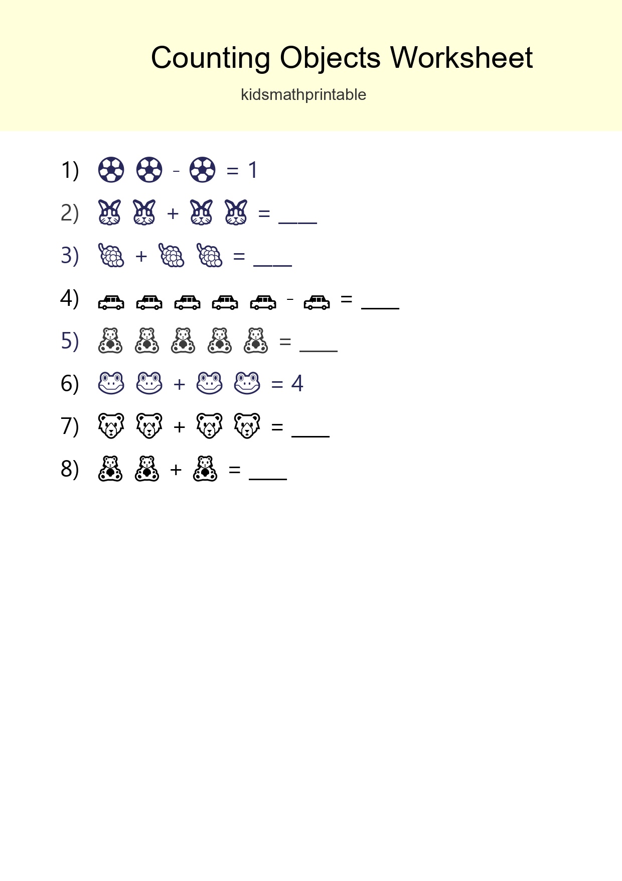 Learn Counting With Pictures Worksheet (Pre-K) - Part 14