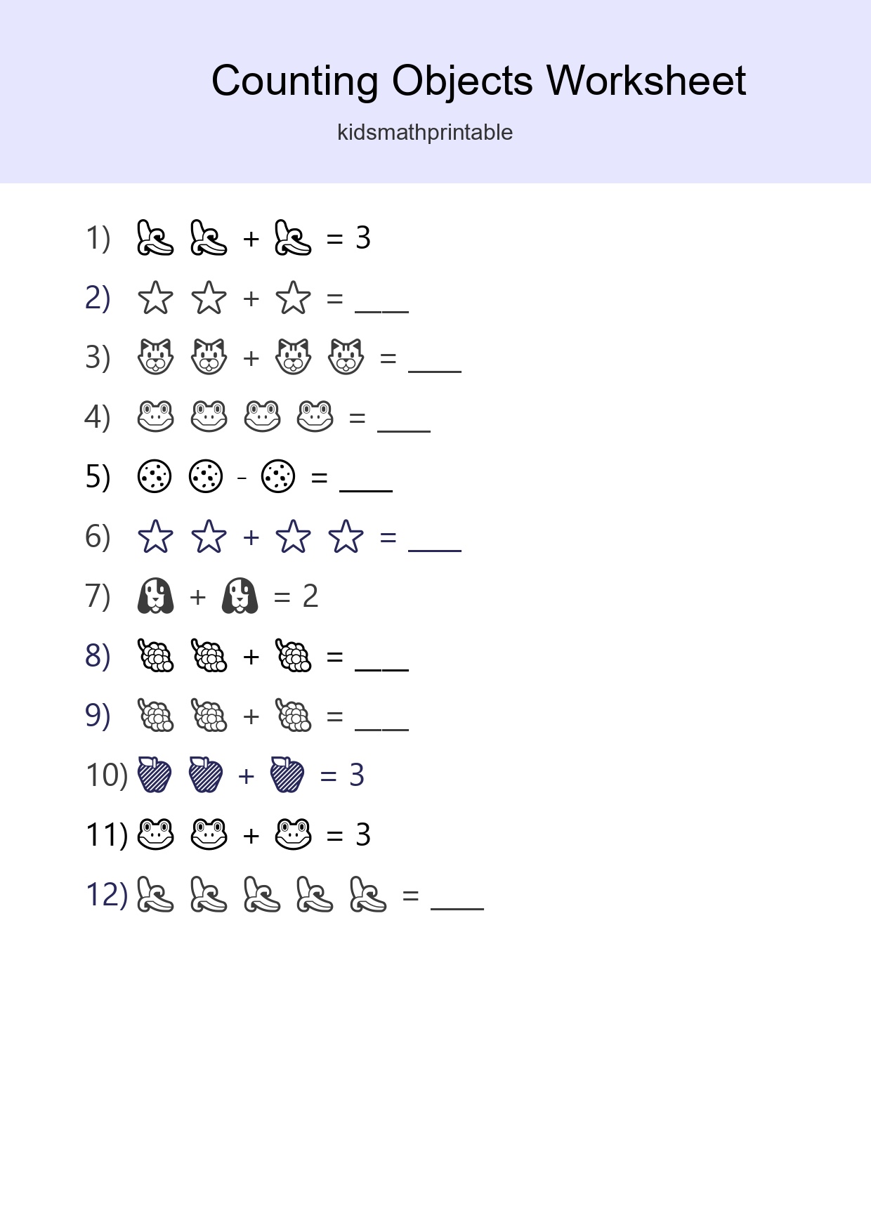 Learn Counting With Pictures Worksheet (Pre-K) - Part 267