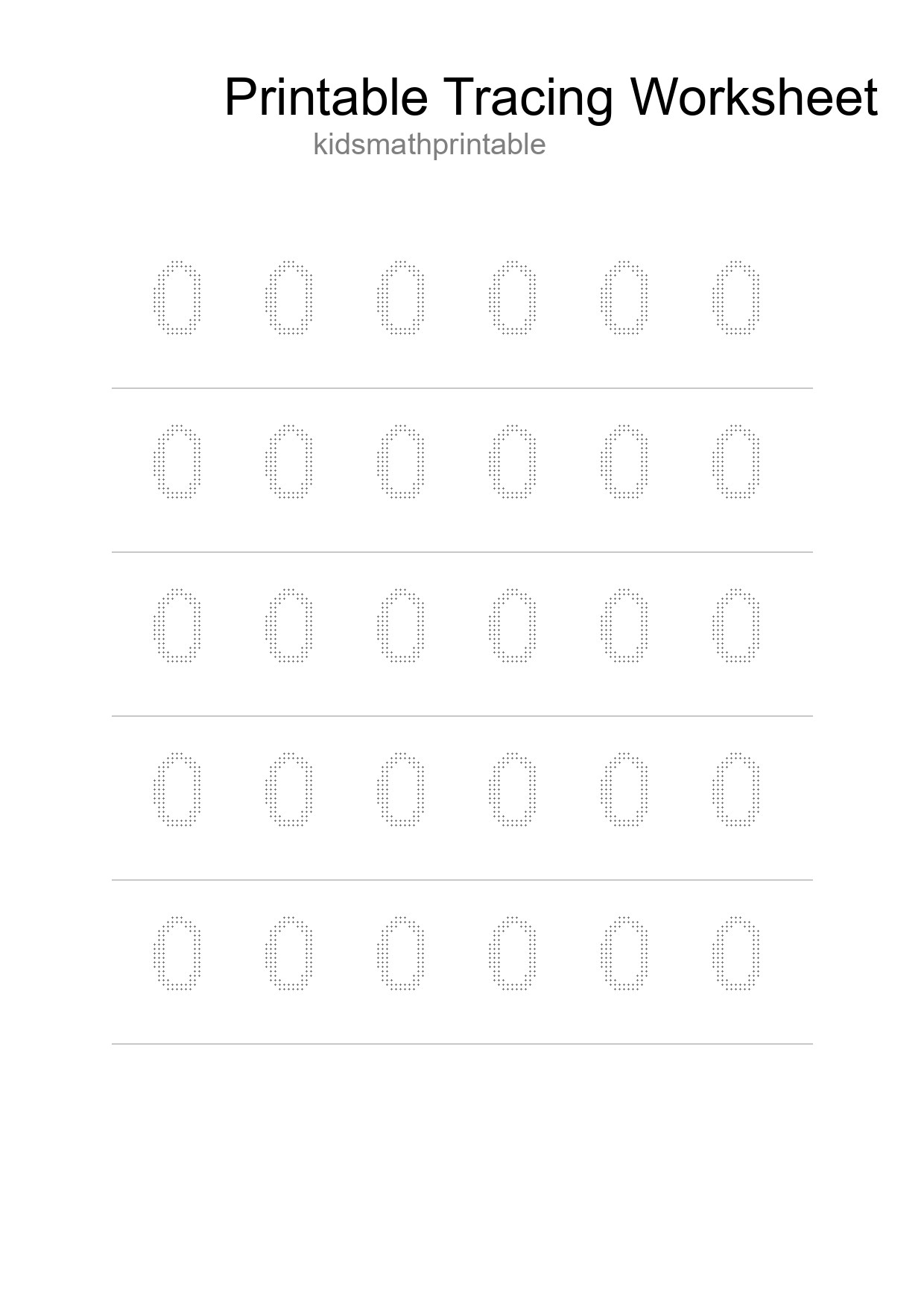 Printable Tracing Worksheet For Kids - Part 186