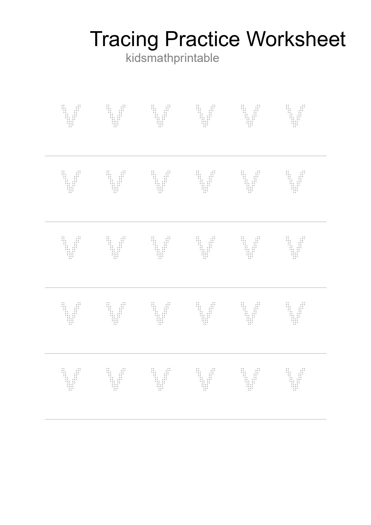 Printable Tracing Worksheet For Kids - Part 285